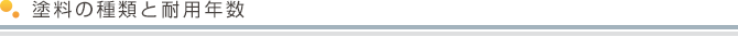 塗料の種類と耐用年数